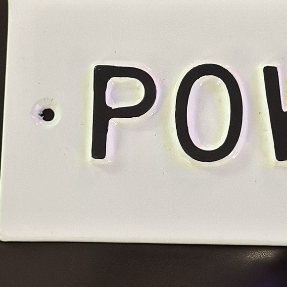 Hearth & Hand farmhouse “Powder Room” sign w/raised lettering & glazed finish - Picture 3 of 10